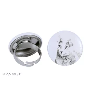 Bleu russe - une bague unique, faite à la main, bijoux pour femmes de la marque Art-Dog