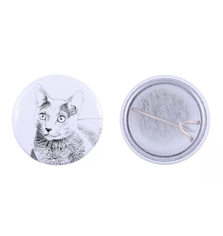 Russian Blue - backpack decoration, personalized badge, perfect gadget for animal lovers by Art-Dog brand