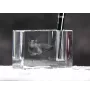 Kot rosyjski niebieski penholder kryształowy z kotem Art-Dog