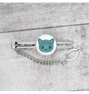 Russian Blue - elegant metal keychain as a gift from Art-Dog brand