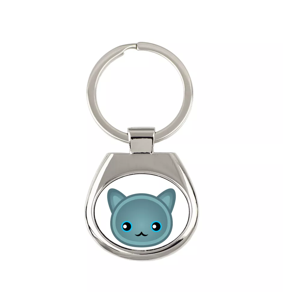 Russian Blue - keychain keychain for keys by Art-Dog brand