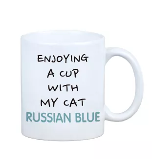 Russisch Blau - Tasse mit Grafik und Aufschrift der Marke Art-Dog