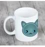 Bleu russe - tasse avec graphisme et logo de la marque Art-Dog