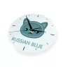 Bleu russe - horloge MDF avec graphisme et logo de la marque Art-Dog