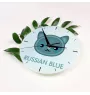Bleu russe - horloge MDF avec graphisme et logo de la marque Art-Dog