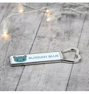 Russisch Blau - Flaschenöffner mit Grafik und Logo der Marke Art-Dog