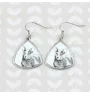 Russisch Blau - Katzenohrringe, hängende Ohrringe mit Bild, personalisierter Schmuck mit dem Aufdruck der Marke Art-Dog