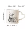 Russian Blue - cat mug, adorable heart-shaped handle mug, universal gift from Art-Dog brand