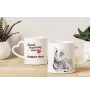 Russisch Blau Tasse mit Katze, entzückende Tasse mit herzförmigem Henkel, universelles Geschenk der Marke Art-Dog