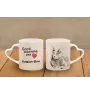 Russisch Blau Tasse mit Katze, entzückende Tasse mit herzförmigem Henkel, universelles Geschenk der Marke Art-Dog