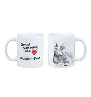 Russisch Blau - Tasse mit Katze, personalisierte Tasse mit Druck, klassisches Geschenk für jede Marke Art-Dog