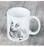 Russian Blue - cup with a cat, cute cup with graphics, a gift with your photo from the Art-Dog brand