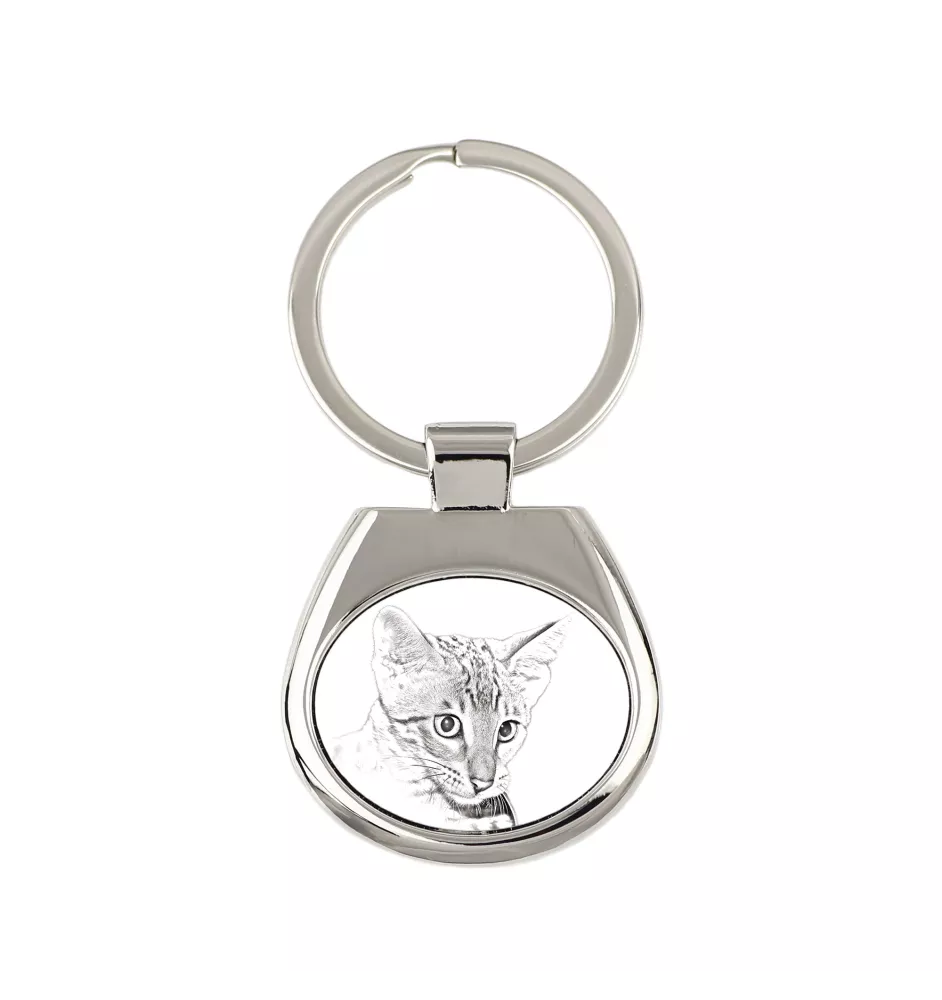 Savannah - porte-clés avec un chat, porte-clés imprimé, breloque personnalisée de la marque Art-Dog