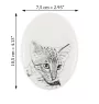 Savanne - Gedenktafel mit einem Foto einer Katze, Grabplatte mit Druck, personalisierte ovale Platte der Marke Art-Dog