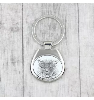 Scottish Fold - keychain with a cat, keychain with a print, personalized pendant from the Art-Dog brand