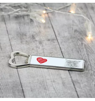 Scottish Fold - bottle opener with a cat, personalized fridge opener, unique gift for men by Art-Dog brand