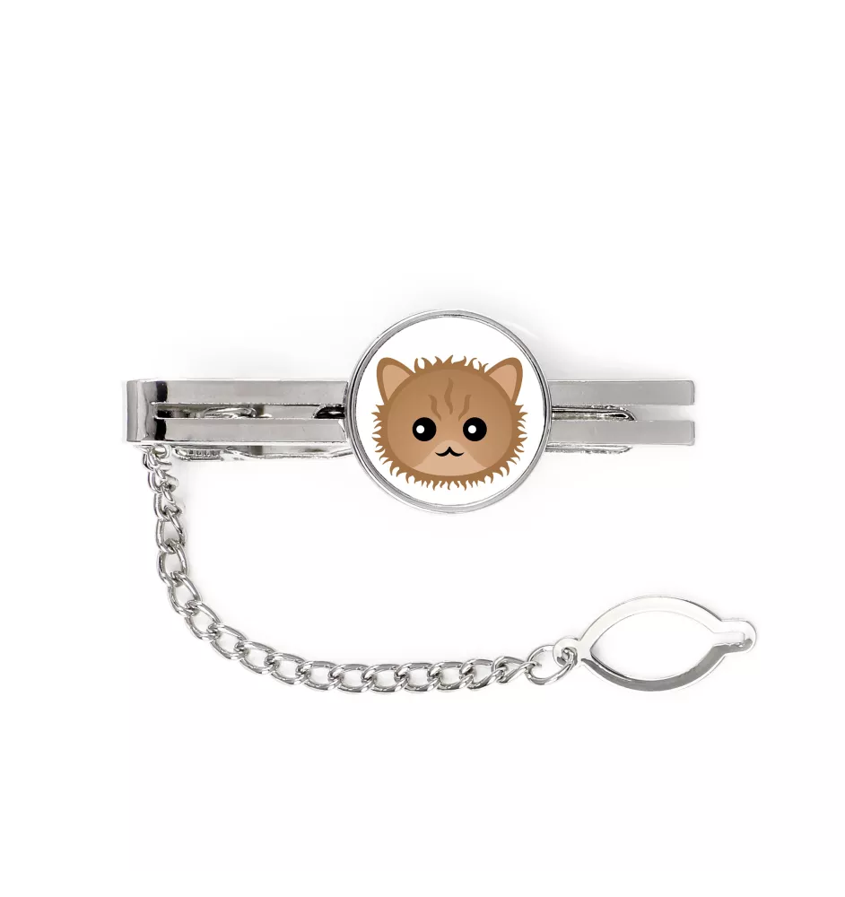 Selkirk Rex - elegant metal keychain as a gift from Art-Dog brand