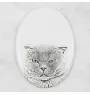 Fold écossais - une plaque commémorative avec une photo de chat, une plaque funéraire avec une impression, une plaque ovale personnalisée de la marque Art-Dog
