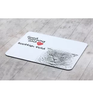 Schottische Falte - Mauspad mit Druck, personalisiertes Mauspad mit Katze, einzigartiges Gadget für Büroangestellte von Art-Dog.