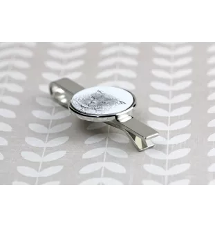 Schottische Falte - Krawattenklammer mit Katzenmotiv, personalisierter Krawattenclip, einzigartiges Geschenk für Männer von der Marke Art-Dog