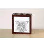 Scottish Fold - pen holder with a cat, desk organizer with a print, personalized desk decoration by Art-Dog brand
