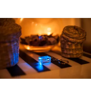 Savanne - Kristall-Anhänger mit Katzenfoto, beleuchteter Anhänger, einzigartiges Geschenk der Marke Art-Dog