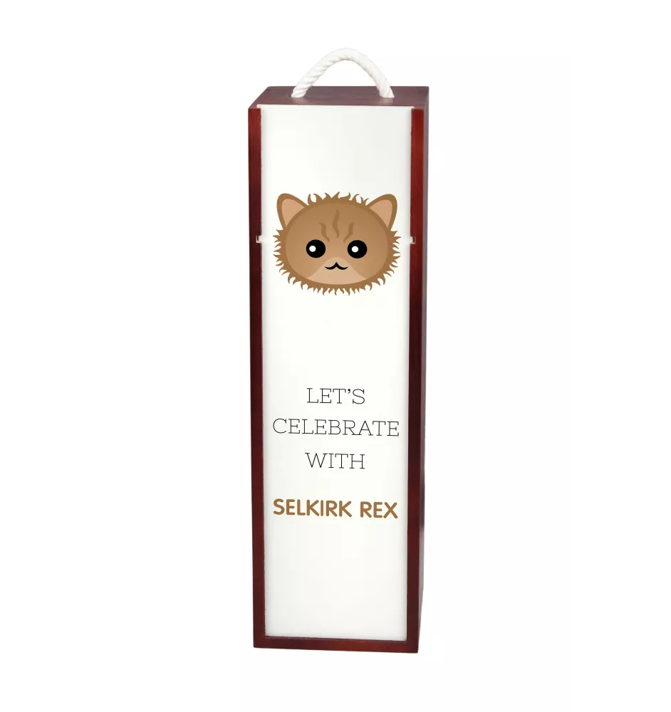 Selkirk Rex - wine box with graphics and the brand name Art-Dog