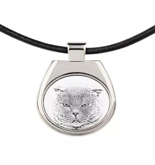 Scottish Fold - cat necklace, personalized pendant with a photo, unique necklace for women and men by Art-Dog brand