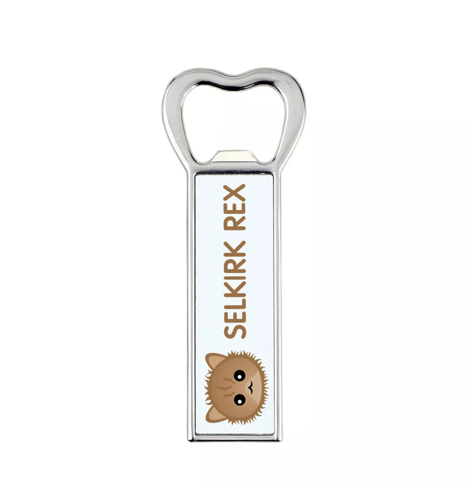 Selkirk Rex - ouvre-bouteille avec graphisme et logo de la marque Art-Dog