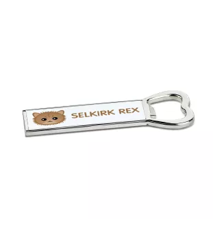 Selkirk Rex - ouvre-bouteille avec graphisme et logo de la marque Art-Dog