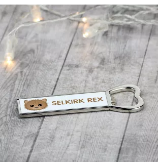 Selkirk Rex - bottle opener with the graphics and logo of the Art-Dog brand