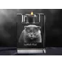 Fold écossais - Bougeoir avec photo de chat, porte bougie en cristal, cadeau personnalisé par la marque Art-Dog