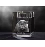 Fold écossais - Bougeoir avec photo de chat, porte bougie en cristal, cadeau personnalisé par la marque Art-Dog