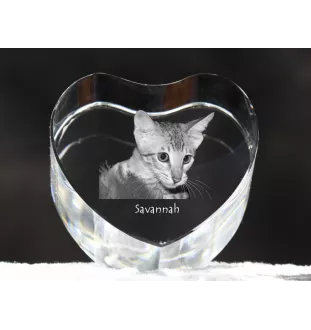 Savannah serce kryształowe z kotem Art-Dog