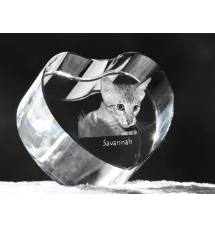 Savannah serce kryształowe z kotem Art-Dog