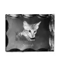 Savannah - crystal with a cat picture, glass statuette with a picture, unique frame with a picture from Art-Dog brand