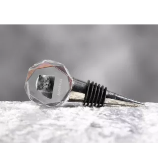 Schottische Falte - Flaschenverschluss, Weinverschluss aus Kristall mit Katzenfoto, personalisiertes Geschenk für Barkeeper der Marke Art-Dog