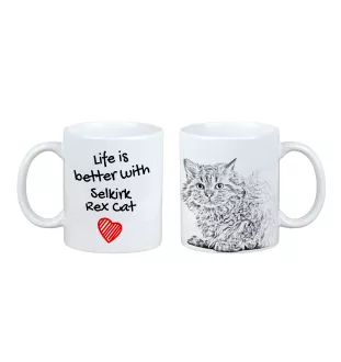 Selkirk Rex Cat I - cup with a cat, cup with a photo, personalized gift from the Art-Dog brand