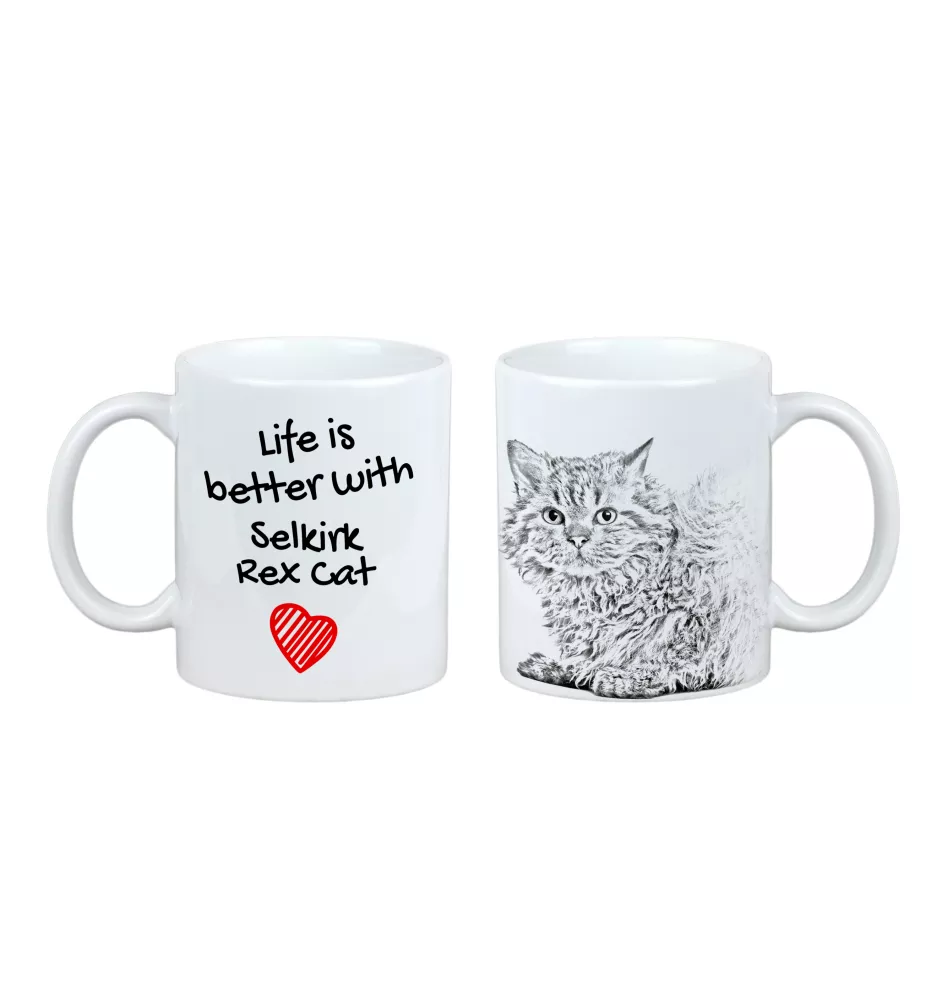 Selkirk Rex Katze I - Tasse mit Katze, Tasse mit Bild, personalisiertes Geschenk der Marke Art-Dog