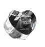 Scottish Fold - crystal clock with a picture of a cat, heart-shaped shelf clock, personalized standing clock by Art-Dog brand