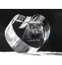 Scottish Fold - crystal clock with a picture of a cat, heart-shaped shelf clock, personalized standing clock by Art-Dog brand