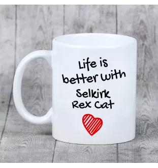Selkirk Rex Cat I - cup with a cat, cup with a photo, personalized gift from the Art-Dog brand