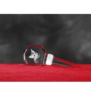 Savannah - Bouchon de bouteille en cristal avec chat, bouchon de vin unique avec photo, cadeau personnalisé pour sommelier par la marque Art-Dog