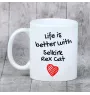 Selkirk Rex - cup with a cat, cup with a photo, personalized gift from the Art-Dog brand