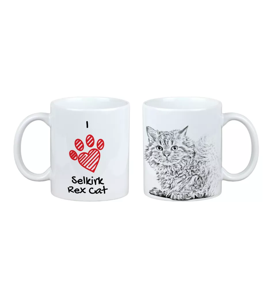 Selkirk Rex Cat I - cup with a cat, cute cup with graphics, a gift with your photo from the Art-Dog brand
