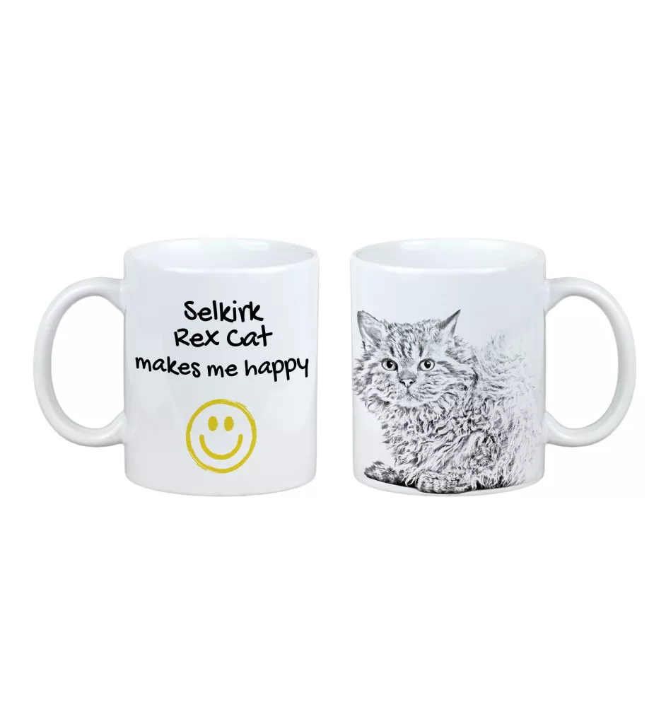 Selkirk Rex Cat I - cat mug, cheerful mug for a dog lover, personalized gift from the Art-Dog brand