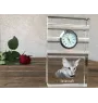 Savannah - une horloge en verre avec une photo, une photo de chat dans un cristal, une horloge de bureau personnalisée de la marque Art-Dog