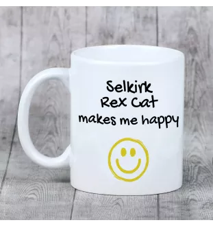 Selkirk Rex Cat I - cat mug, cheerful mug for a dog lover, personalized gift from the Art-Dog brand