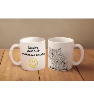Selkirk Rex Cat I - cat mug, cheerful mug for a dog lover, personalized gift from the Art-Dog brand