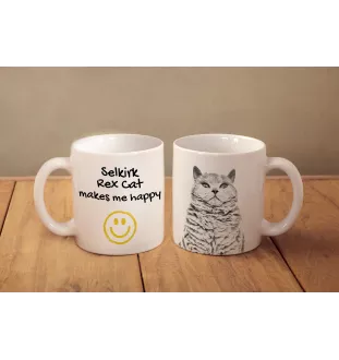 Selkirk Rex - cat mug, cheerful mug for a dog lover, personalized gift from the Art-Dog brand